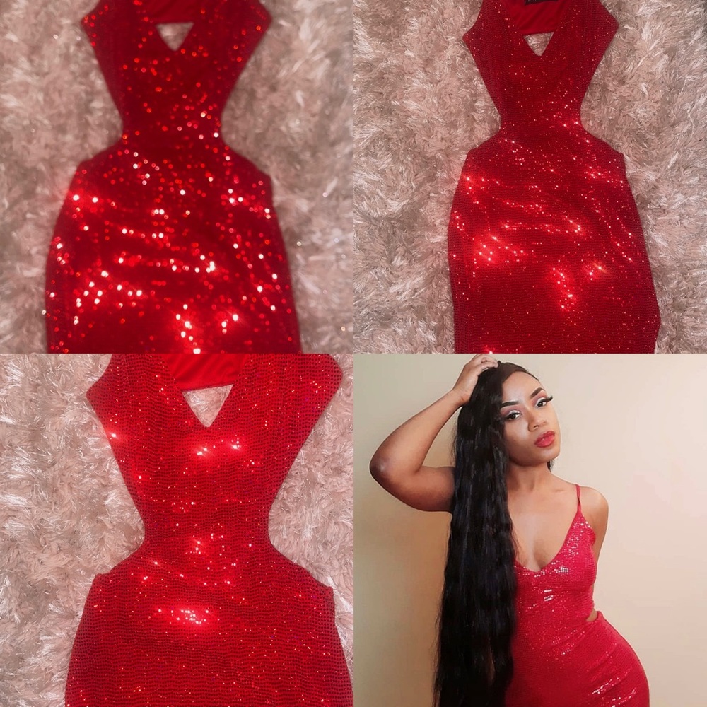 Sexy Sequin Red Dress With Back Out | Special Occasion | Date Night ❤️ | SABORA
